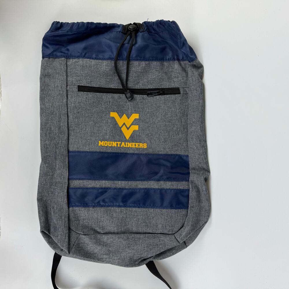 WVU Mountaineers Drawstring Backpack Cinch Bag Logobrands West Virginia